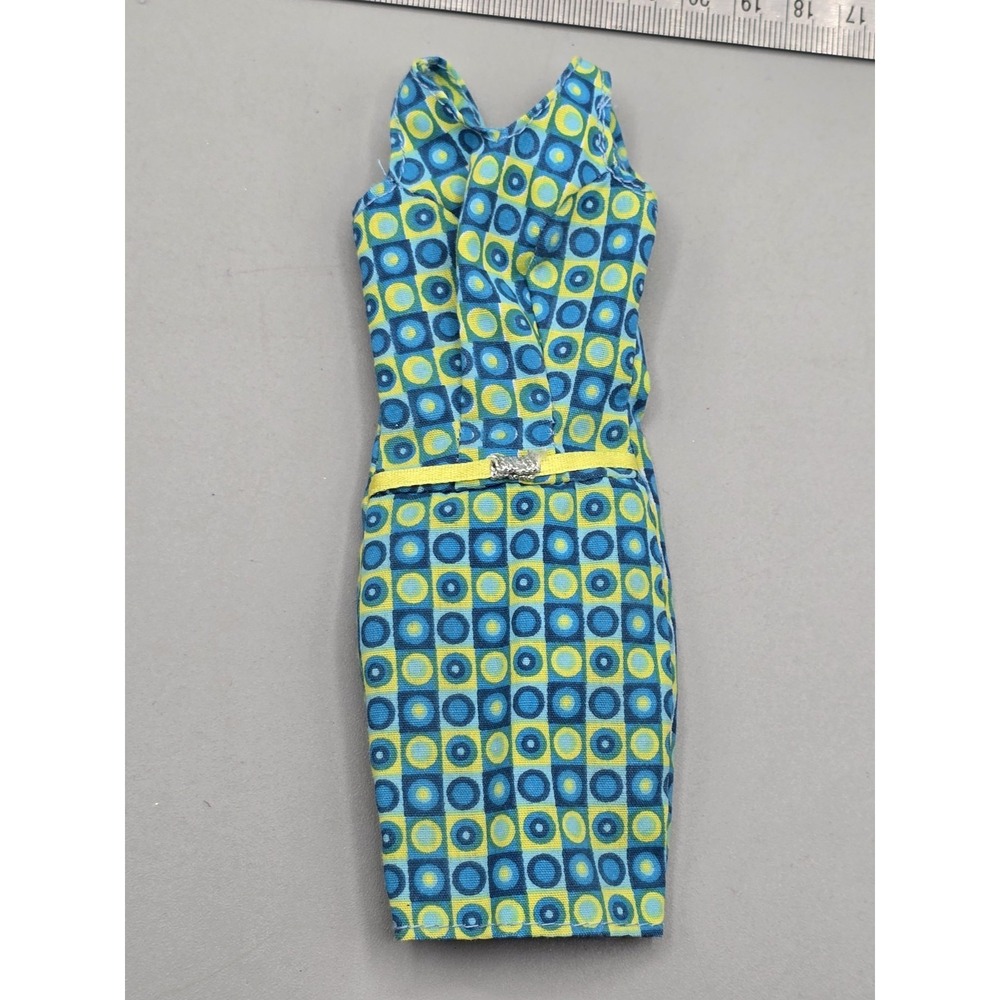 Barbie Fashionistas Blue And Green Polka Dot Mod Replacement Dress